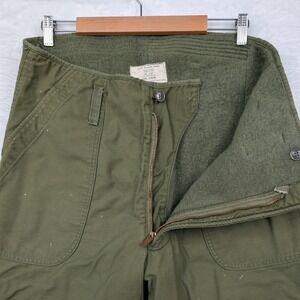 VTG Alpha Industries Trousers Mens 37x28 Green Military Cold Weather Vietnam 70s
